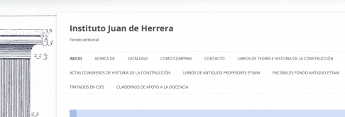 Catálogo con las publicaciones del Instituto Juan de Herrera